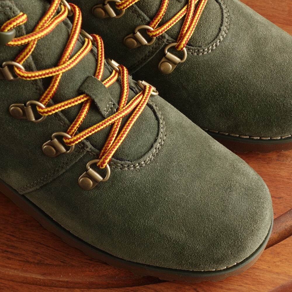UGG Boots Youth Size 4 Green Hilmar CWR Suede Ankle Waterproof Zip Lined Winter - Picture 5 of 16